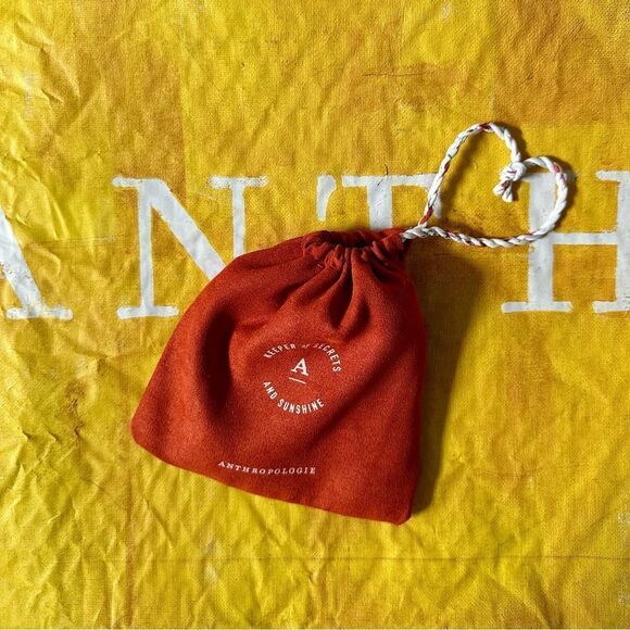 NWT Anthropologie The Petra Drop Earrings: Pavé Edition Bronze + jewelry pouch - Picture 6 of 8